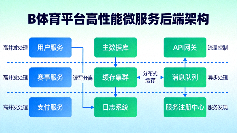 B体育平台高性能微服务后端架构示意图