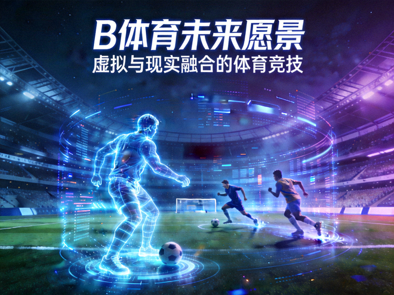 B体育未来愿景概念图 - 虚拟与现实融合的体育竞技场景