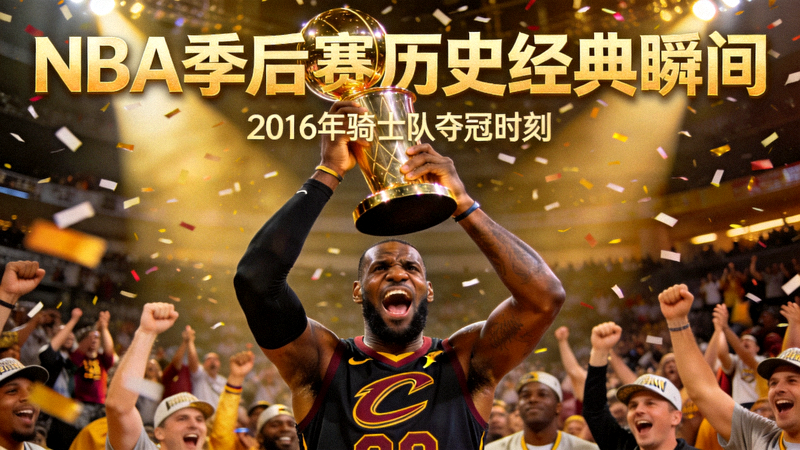 NBA季后赛历史经典瞬间回顾，球员举起奖杯庆祝