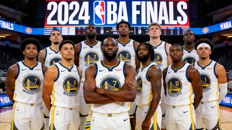 NBA夺冠热门球队合影，球员眼神坚定