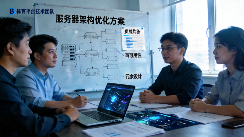B体育平台技术团队协作配图 - 工作人员正在讨论服务器架构优化方案
