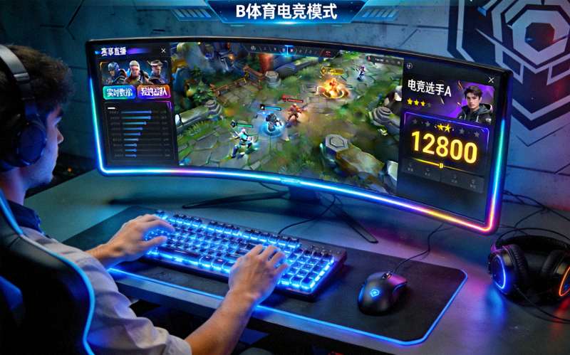 B体育电竞模式截图 - 玩家在键盘前进行电子竞技对抗的场景